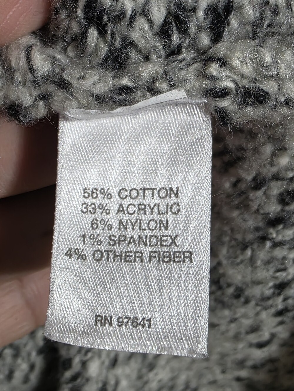 PURE JILL MARLED OPEN FRONT LONG CARDIGAN SWEATER GRAY BLACK SZ L - Picture 7 of 12